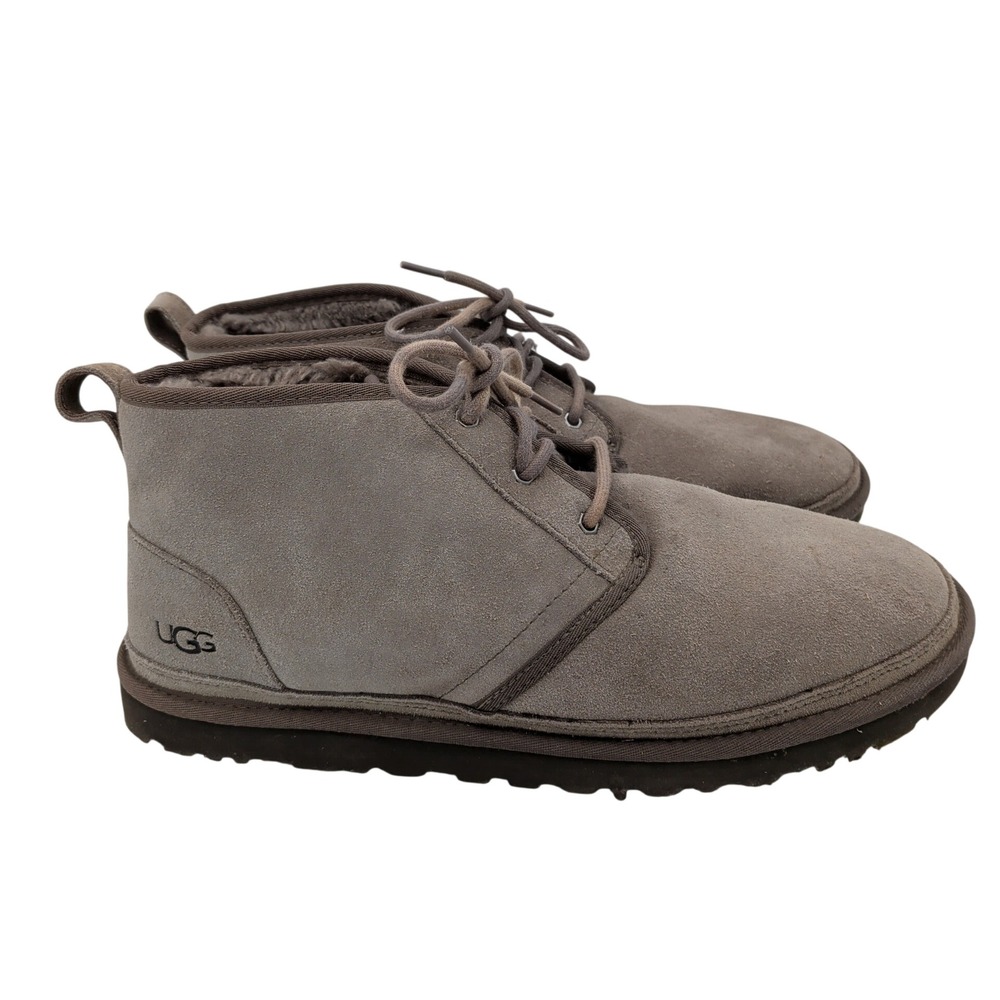 UGG Neumel Grey Suede Lace Up Ankle Boots Mens Size 14 3236